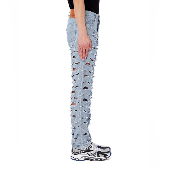 NWOT VETEMENTS x Levis laser cut distressed denim jeans RARE XS - Picture 2 of 16